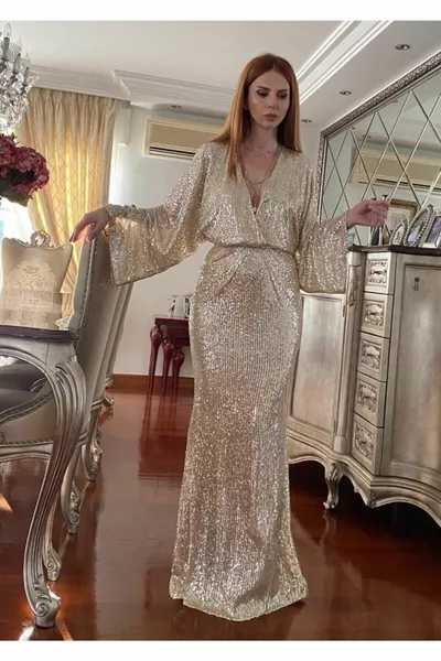 Goldenes Paillettenkleid