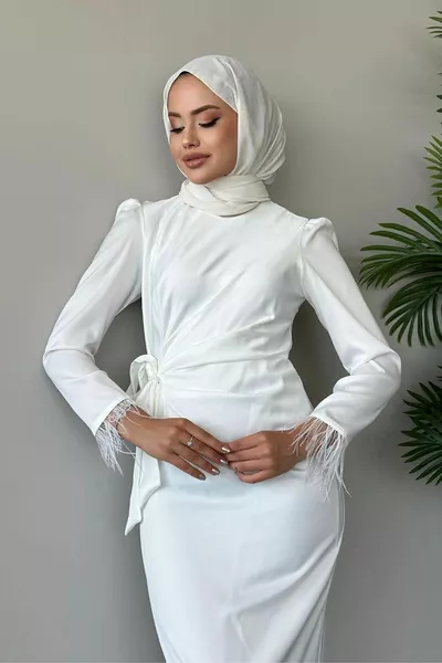 فستان سهرة Figen أبيض