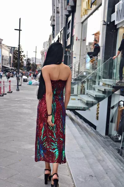 Colorful Sequin Dress Evening Dresses