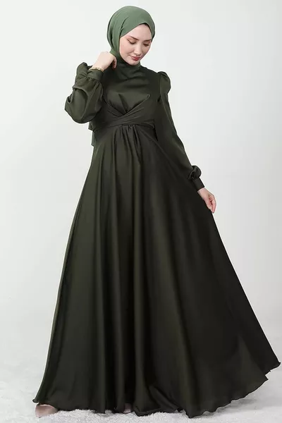 قطري حزام مساء اللباس الكاكي