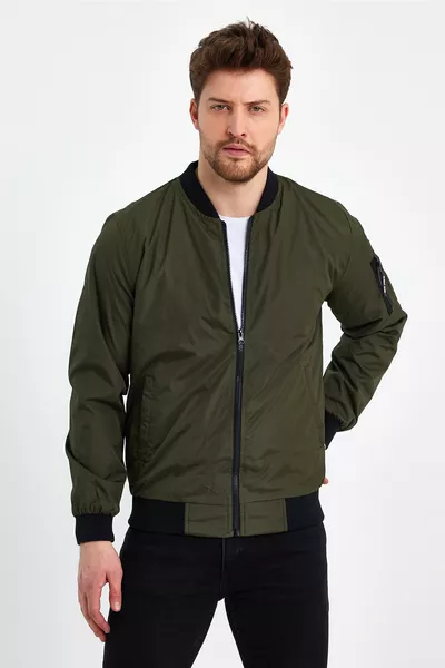 Modonwear Водо- и ветронепроницаемая хаки узкая сезонная куртка & пальто & дождевик