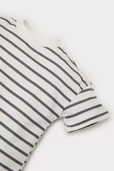 Baby Boys' Striped Short Sleeve Crew Neck T-Shirt SM