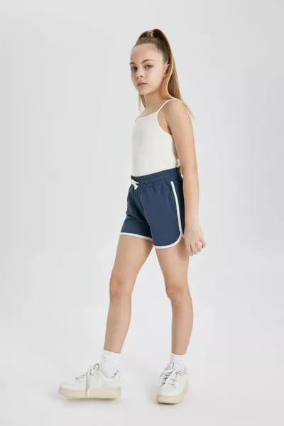 Mädchen Shorts mit elastischem Bund, Basic, einfarbig HS