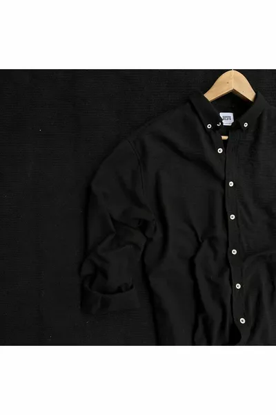 الرجال قميص كبير الحجم طوق طويل الأكمام الكتان قميص الصيف