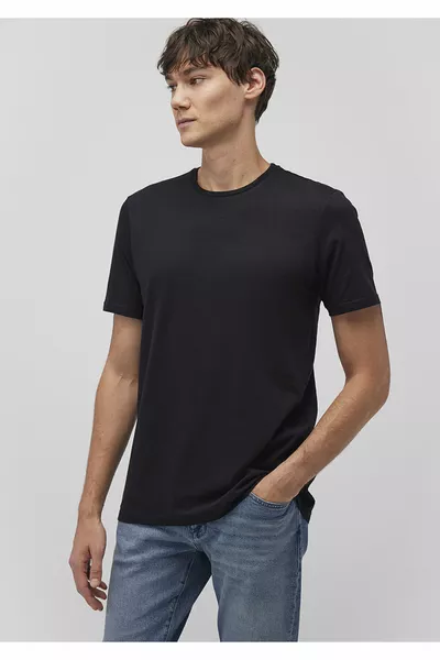 3lü Bisiklet Yaka Erkek Basic Tişört Slim Fit / Dar Kesim 