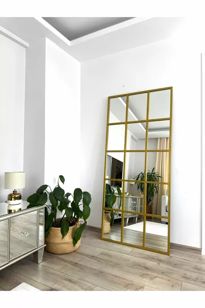 Decoratieve Spiegel  cm, Model 5/3 met Gouden Metalen Frame