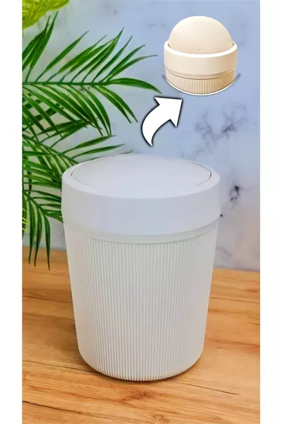 Пластмасова кошница за отпадъци 4,2 л за плотове, бяла