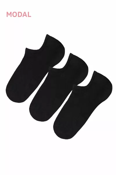 Unsichtbare 3er-Pack Modal Sneaker-Socken