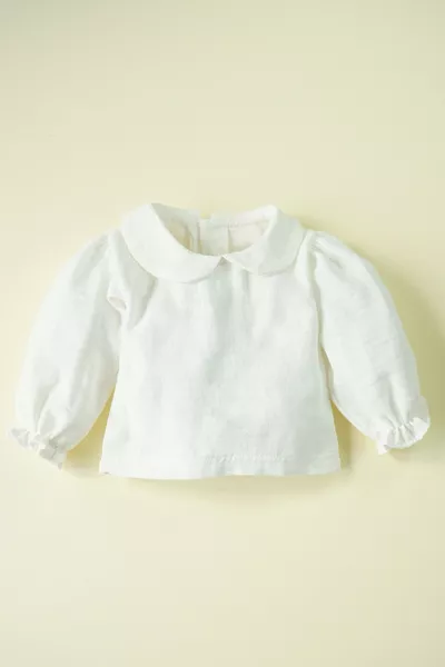 Mädchen Baby Langarm-Musselin-Hemd mit Rüschenkragen