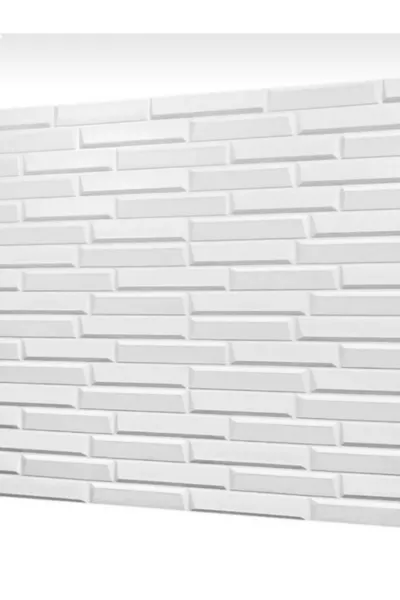 Самоклеющиеся гибкие белые обои с рисунком в виде пирамид