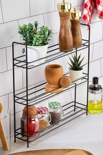 Большая металлическая подставка для специй - полка для специй