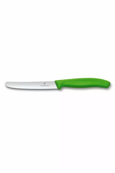 6.. cm Green Serrated Tomato and Table Knife