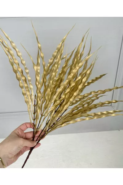 Künstliche lange Spiralblume Gold
