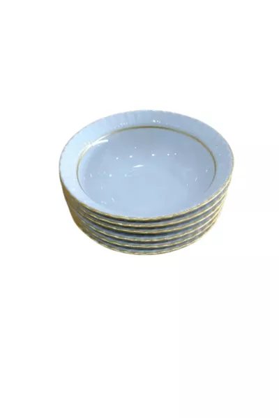 Набор из 6 ракушечных мисок с перламутровым золотом