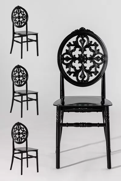 Venus Kitchen Chair 4 Pieces - Black