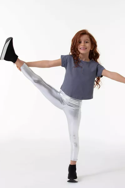 Tight da discoteca lucido per bambina