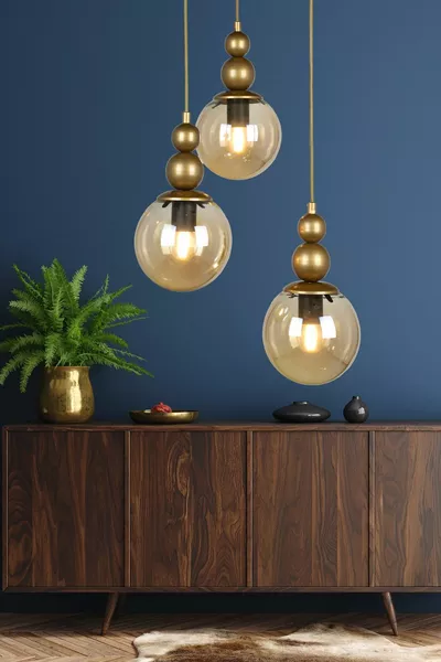 ثلاثي تعليقة ثابتة بلا حدود بزجاج العسل المعتق