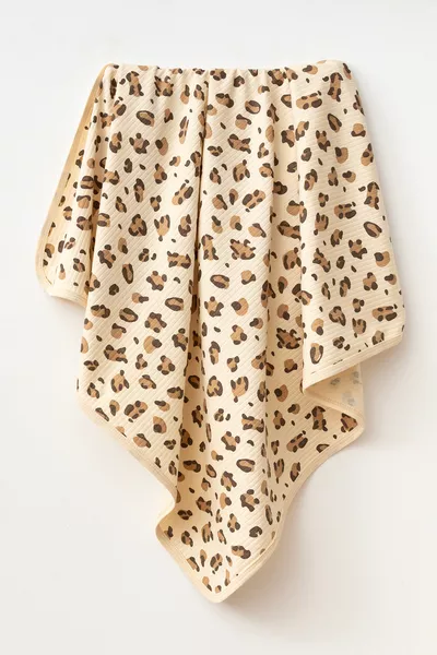 LEOPARDPRINT Natur Baumwolle  cm Einlagige Babydecke