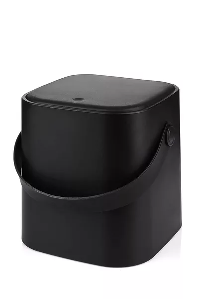 Кухненска кош за боклук за плотове с вътрешна кофа и дръжка 4 л - Черна