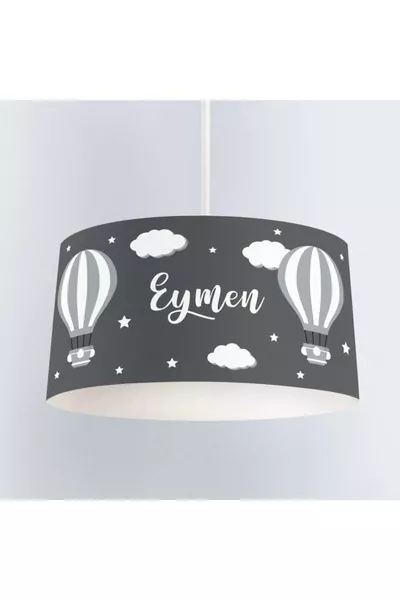 Suspension de lampe spéciale pour chambre d'enfant avec motifs de ballons et de nuages