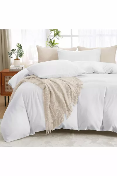  Draad % Katoen Tweepersoons Hotel Dekbedovertrek Set