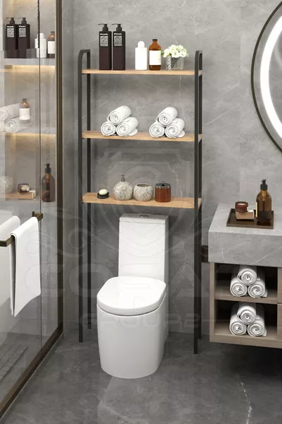 Toilet Achter Toiletplank Boven Toiletplank en Organizer Handdoekrek Badkamer Organizer Atlantische Den
