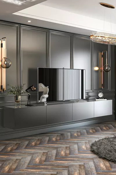 Milan TV Unit Wall-Mounted - Freestanding Use Cm