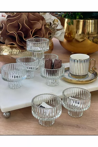 6 бр. Мини стъклени оригами купички за сервиране, локум, кафе и бонбони | Pinterest Сахарница