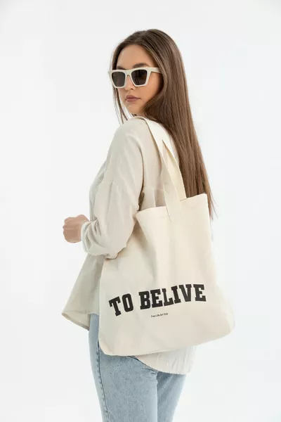 حقيبة قماش مطبوعة