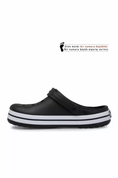 Unisex Nero Punta Chiusa Eva Pantofole Sandali