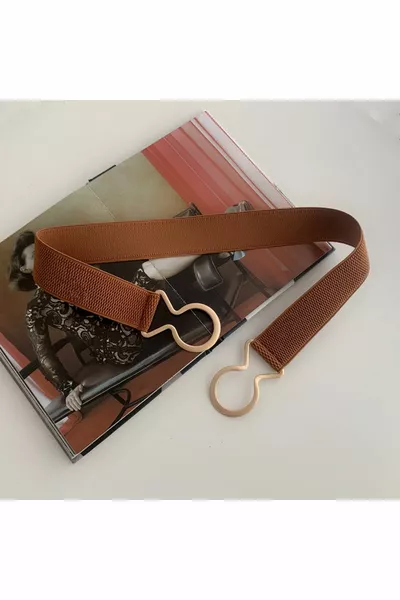 Elasticated Tan Belt