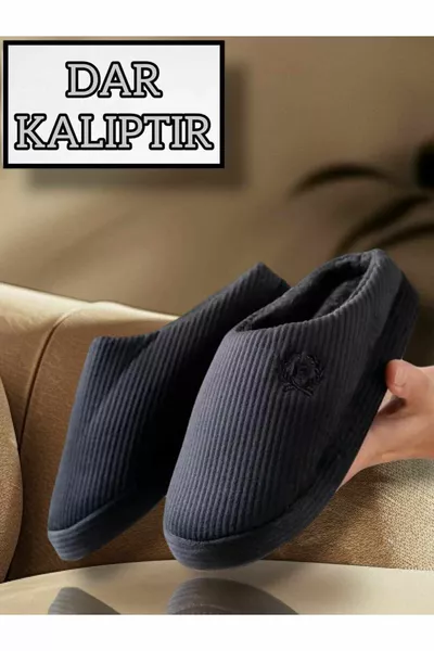 Pantofole invernali da uomo chiuse da uomo in velluto ricamato Pantofole da interno giornaliere Pacchetto dote