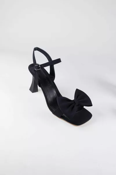 Dames strik gedetailleerde SiyFabric ah sandalen met hak