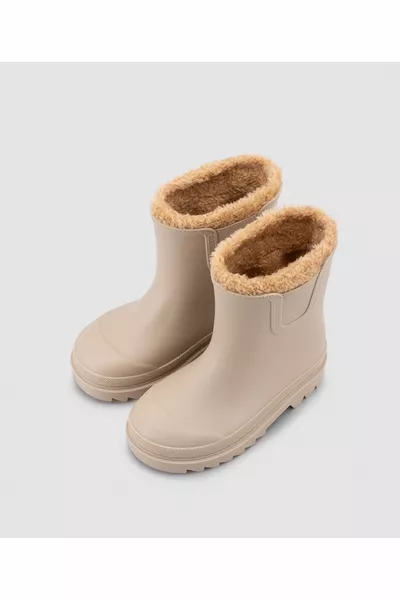 Igor Tokio Borreguito унисекс детские бежевые резиновые сапоги с мехом