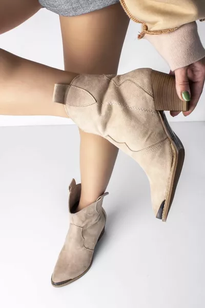 Brush Damen Cowboy Kurze Stiefel