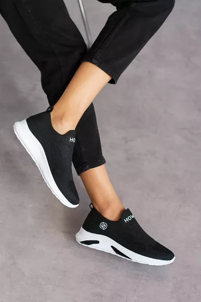  Nero Traspirante Eva Suola Bianca Comodo Leggero Anti-Sudore Sneakers Da Donna