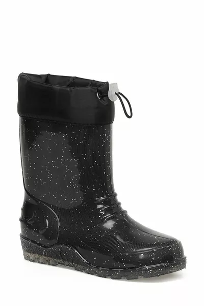 PIOVER 3PR أحذية المطر السوداء للفتيات