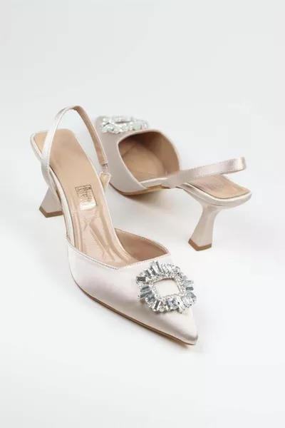 Dames Stone Gedetailleerde Avondhakken