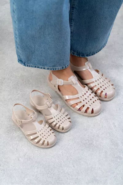 أندرلاين جونيور صندل أطفال بحزام بيج غير لامع