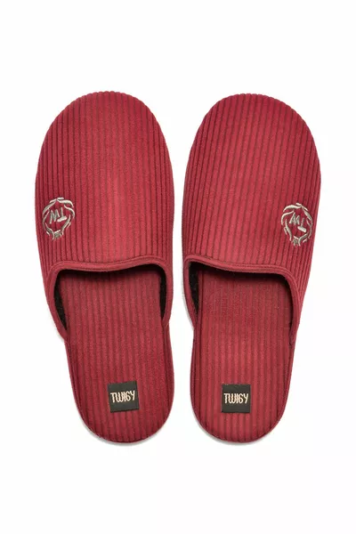 شبشب بيت رجالي صامت عنابي /