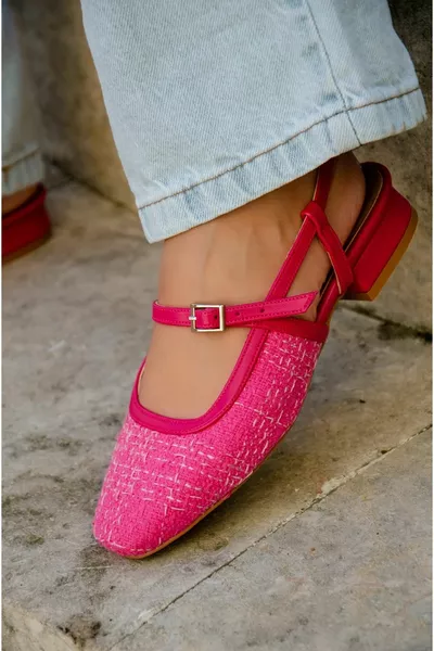 سيستا فوشيا تويد مفصلة شقق الباليه النسائية