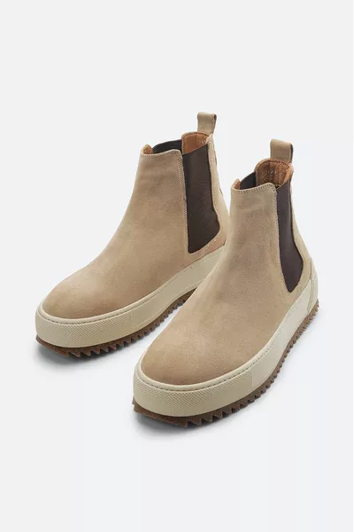 Uomo Visone % Pelle Scamosciata Flessibile E Durevole Luce Thermo Sole Chelsea Stivali 