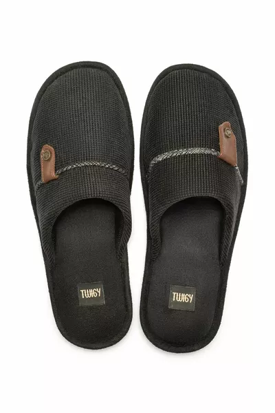 فيدل شباشب للرجال أسود /