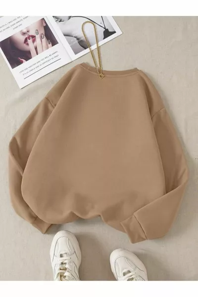 المرأة 3 موضوع المنك مستقيم طاقم الرقبة قميص من النوع الثقيل