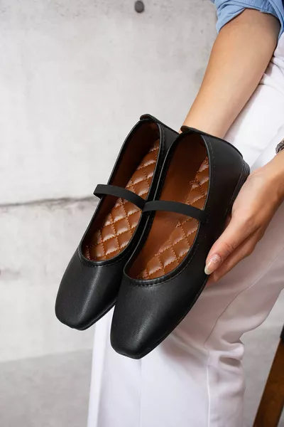 Dagelijkse slijtage Zwarte Huid Comfortabele Vrouwen Ballerflats