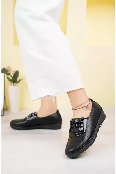 Vrouwen Zwarte Huid Casual Comfortabele Orthopedische Antislip Zool Ballerflats