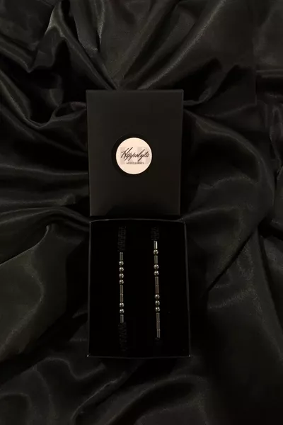 Morsecode Valentinstag Armband Hämatit Stein Paar Armband