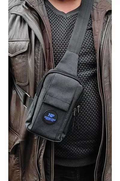 Newish Yuppy Club Linen Phone Compartment Waist And Cross Shoulder Bag Chest Travel Casual Bodybag