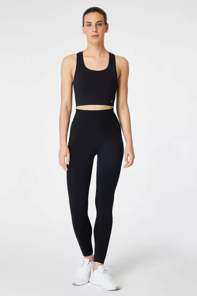 Gela с завышенной талией, гибкие и подтягивающие спортивные леггинсы черного цвета