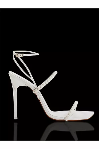 LOLLIPOPS tacchi da donna rotondi ricamati in pietra naturale